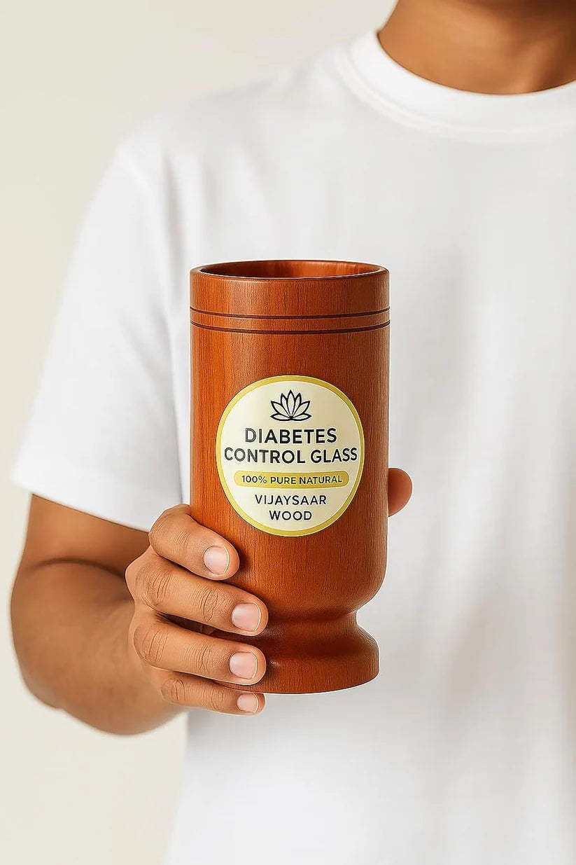 Sugar Control Glass for Diabetic | 100% Natural Vijaysar Wood Glass